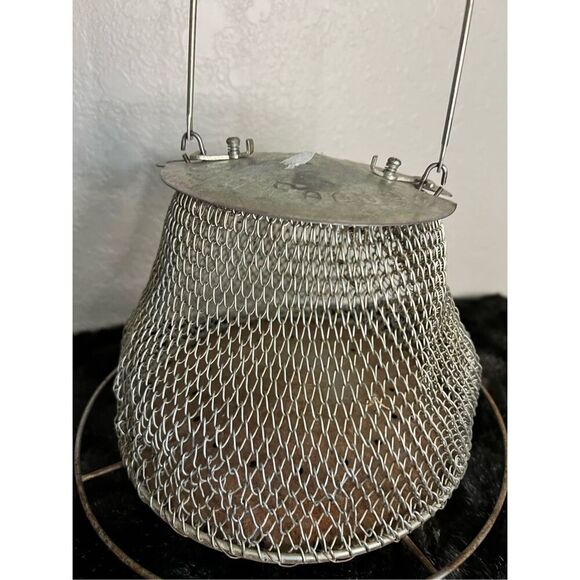 Vintage Nono no no  Bird Feeder Metal Mesh Hanging Feeder - Picture 2 of 4